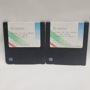 Castle of Dr. Brain Sierra Version 1 MS DOS 3.5 inch Floppy Diskettes 1991